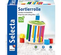 Selecta - Scatola da gioco “Sortierrolle” per ordinare e inserire, in legno, 13 cm, 62007