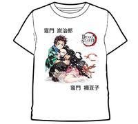 SELECTA VISION Maglietta Tanjiro e Nezuko Demon Slayer Kimetsu No Yaiba Maniche Corte, Multicolore, Taglia Unica Unisex-Adulto