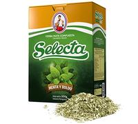 Selecta Yerba Mate Tè Compuesta Boldo Menta 0.5 kg + Campione Regalo (40g): Ricco di antiossidanti e vitamine, accelera il metabolismo, senza zucchero | Paraguay