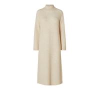 Selected Femme - Vestito lungo accollato in maglia crema-Bianco M