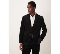 Selected - Blazer vestibilità classica nero in tessuto a coste 46