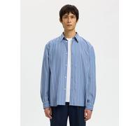 Selected - Camicia a maniche lunghe blu medioevale XL