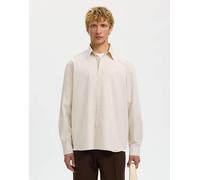 Selected - Camicia a maniche lunghe color sabbia-Neutro L