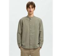 Selected - Camicia a maniche lunghe color vetiver-Verde S