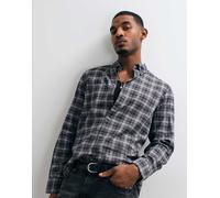 Selected camicia a quadri a maniche lunghe grigia-Grigio XXL