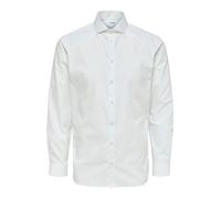 SELECTED HOMME Slhslimethan Shirt LS Cut Away B Noos Camicia, Bianco, S Uomo