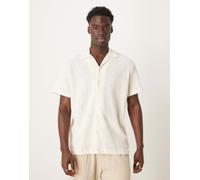 Selected - Camicia color crema testurizzata con rever-Bianco XS