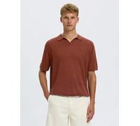 Selected - Camicia color mogano ciliegia-Rosso S