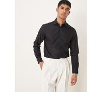 Selected - Camicia elegante facile da stirare slim fit nera-Nero XXL