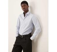 Selected - Camicia elegante slim fit azzurra a righe facile da stirare-Blu M