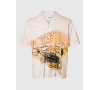 SELECTED Camicia giallo oro / arancione / albicocca / nero Uomo SELECTED S