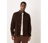 Selected - Camicia in 100% cotone marrone in tessuto a coste M