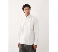 Selected - Camicia Oxford a maniche lunghe bianca 100% cotone-Bianco M
