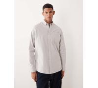Selected - Camicia Oxford a righe marrone S