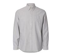 SELECTED Camicia 'SLHRICK' grigio / bianco Uomo SELECTED S