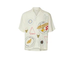SELECTED Camicia SLHRLXHOTEL AMOUR PRINT crema | L