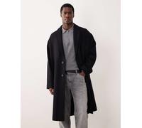 Selected - Cappotto taglio lungo in misto lana nero XXL