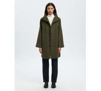 Selected - Cappotto verde edera 34