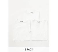 Selected - Confezione da 3 T-shirt bianche-Bianco XL
