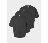 Selected - Confezione da 3 T-shirt nere-Nero L