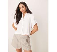 Selected Femme - Camicia corta bianca in lino-Bianco 44