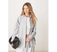 Selected Femme - Camicia Oxford a righe color bianco e blu navy 36