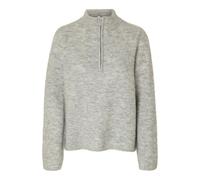 Selected Femme Half Slflulu LS Knit-Maglia a Mezza Zip Noos Donna