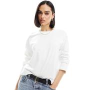 Selected Femme - Maglietta bianca squadrata a maniche lunghe-Bianco XXS