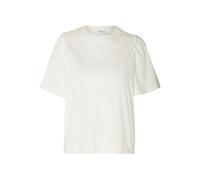 SELECTED FEMME Slfpenelope 2/4 Ruffle Tee Noos T-Shirt, Bianco, L Donna