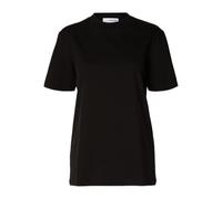 SELECTED FEMME Maglietta da Donna con Collo, Nero, M