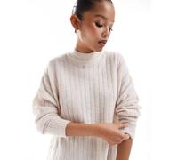 Selected Femme - Maglione girocollo color crema testurizzato in misto lana merino-Bianco L