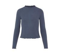 PIECES Pcnicca LS Top Noos Maglietta a Maniche Lunghe, Ombre Blu, L Donna