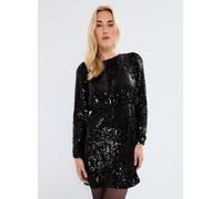 Selected Femme - SLFARI-COLYN LS SHORT SEQUINS DRESS B Nero - Abbigliamento 42 Nero