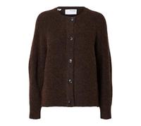 SELECTED FEMME Slflulu LS Knit Short Cardigan B Noos Maglione, Berretto da caffè. Dettagli: Melange, S Donna