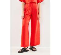 Selected Femme - Slflyra Hw Wide Linen Pant B Rosso - Abbigliamento 40 Rosso