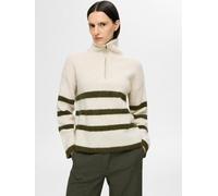 Selected Femme - SLFMALINE LS KNIT HALF ZIP NOOS Beige - Abbigliamento XS Beige