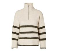 SELECTED FEMME Pullover 'SLFMaline' avorio / oliva, Taglia L