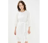 Selected Femme - Slframone 3/4 Short Broderi Dress B Bianco - Abbigliamento 36 Bianco