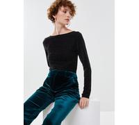 Selected Femme - Slfrue Ls Scoop Back Top Nero - Abbigliamento XS Nero