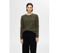 Selected Femme - SLFSIA RAS LS KNIT O-NECK NOOS Verde - Abbigliamento L Verde