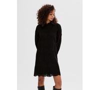 Selected Femme - Slftatiana Ls Short Embr Dress Noos Nero - Abbigliamento 34 Nero