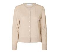 SELECTED FEMME Slfthea LS Knit Merino Cardigan Noos, Farina d'avena, M