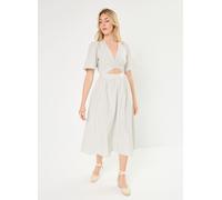 Selected Femme - Slfvittoria Ss Striped Midi Shirt Dress Bianco - Abbigliamento 38 Bianco