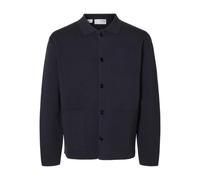 SELECTED FEMME Slhmike Light LS Knit Relaxed Polo Cardi, Sky Captain, S Uomo