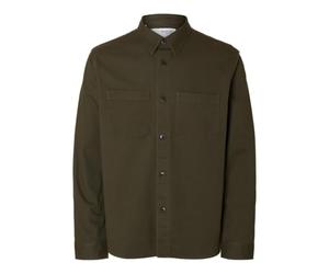 SELECTED FEMME Slhtravis Twill - Maglia Oversize LS Noos, Notte Foresta, M