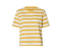 Selected Essential Short Sleeve V Neck T-shirt Giallo XS Donna