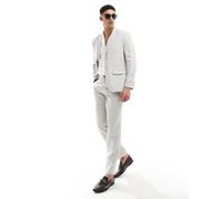Selected - Giacca da abito beige in misto lino-Neutro 52