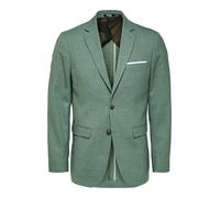 Selected - Giacca da abito slim fit verde in misto lino 50