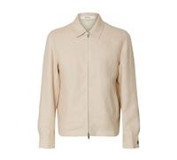 Selected Homme - Baird Linen Zip Jacket - - Jackets - Uomo - Beige - 3XL