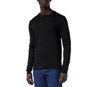 SELECTED HOMME BLACK Slhtown Merino Coolmax Knit Crew B Noos Pullover, Nero, M Uomo